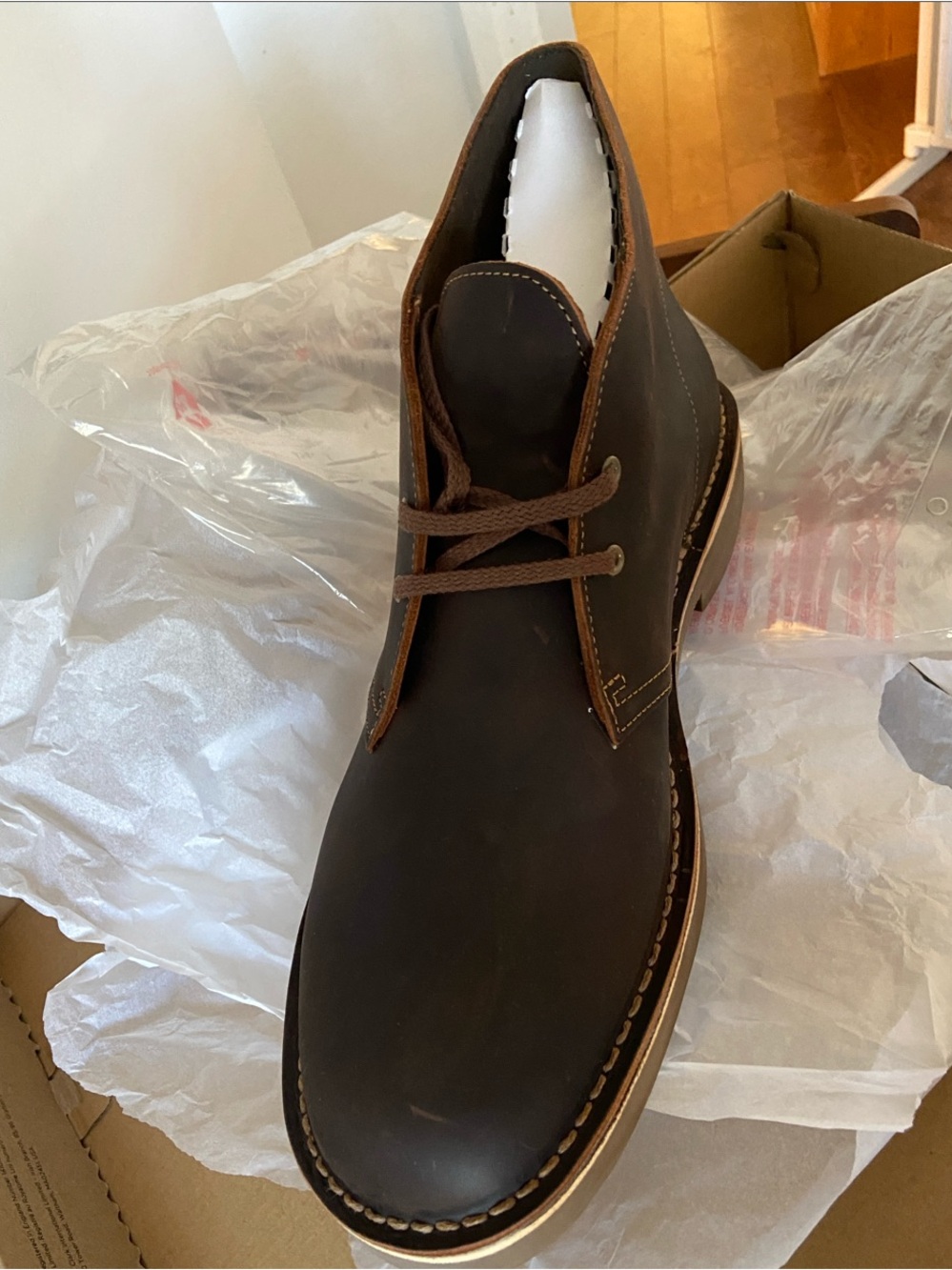 Clarks Men's Chukka Boots in Dark Brown - Picture 4 of 4